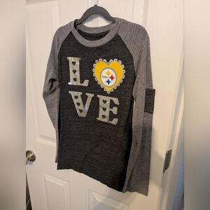 NFL Steelers Kids Gray Long Sleeve Shirt